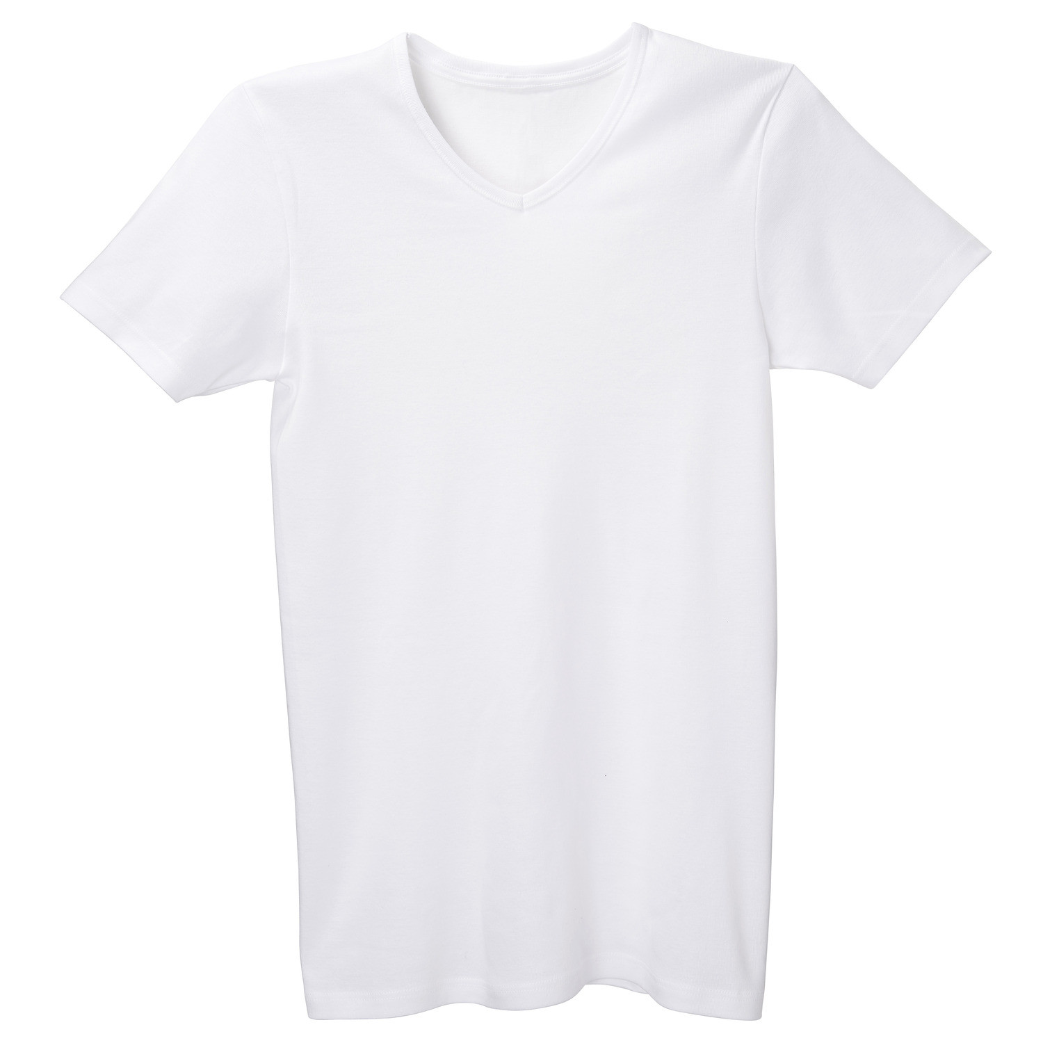 T-shirt homme blanc col V manches courtes TEX