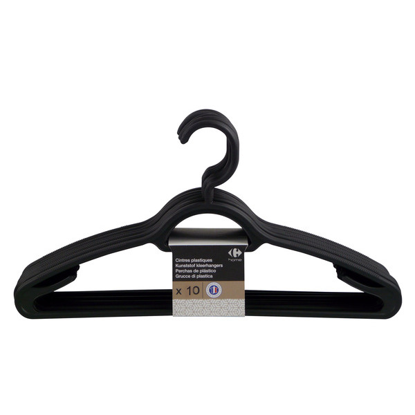 Lot de 10 cintres noirs 