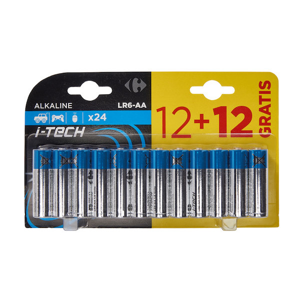 Lot 12 piles LR6/AA + 12 offertes