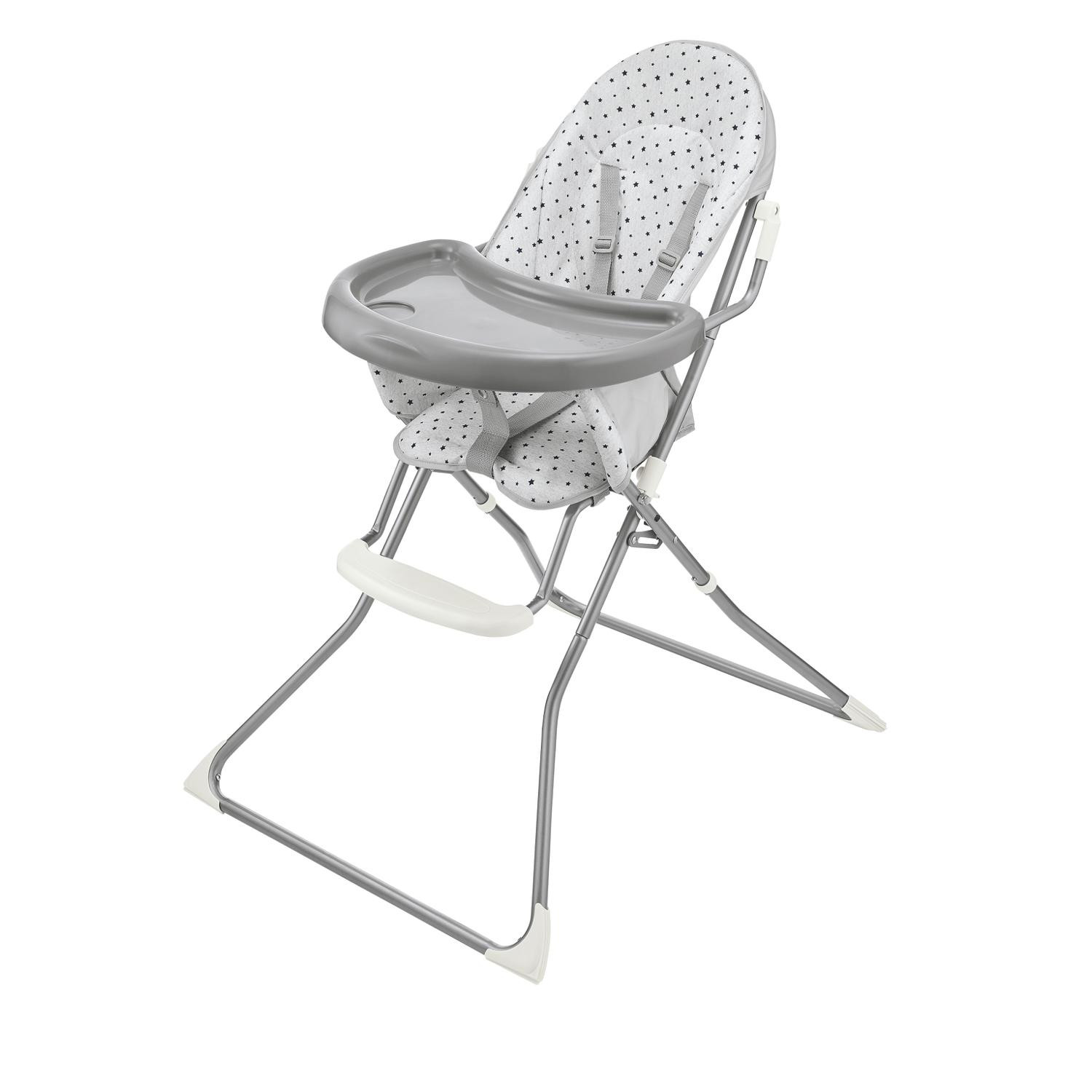 Chaise haute blanche étoilée TEX BABY