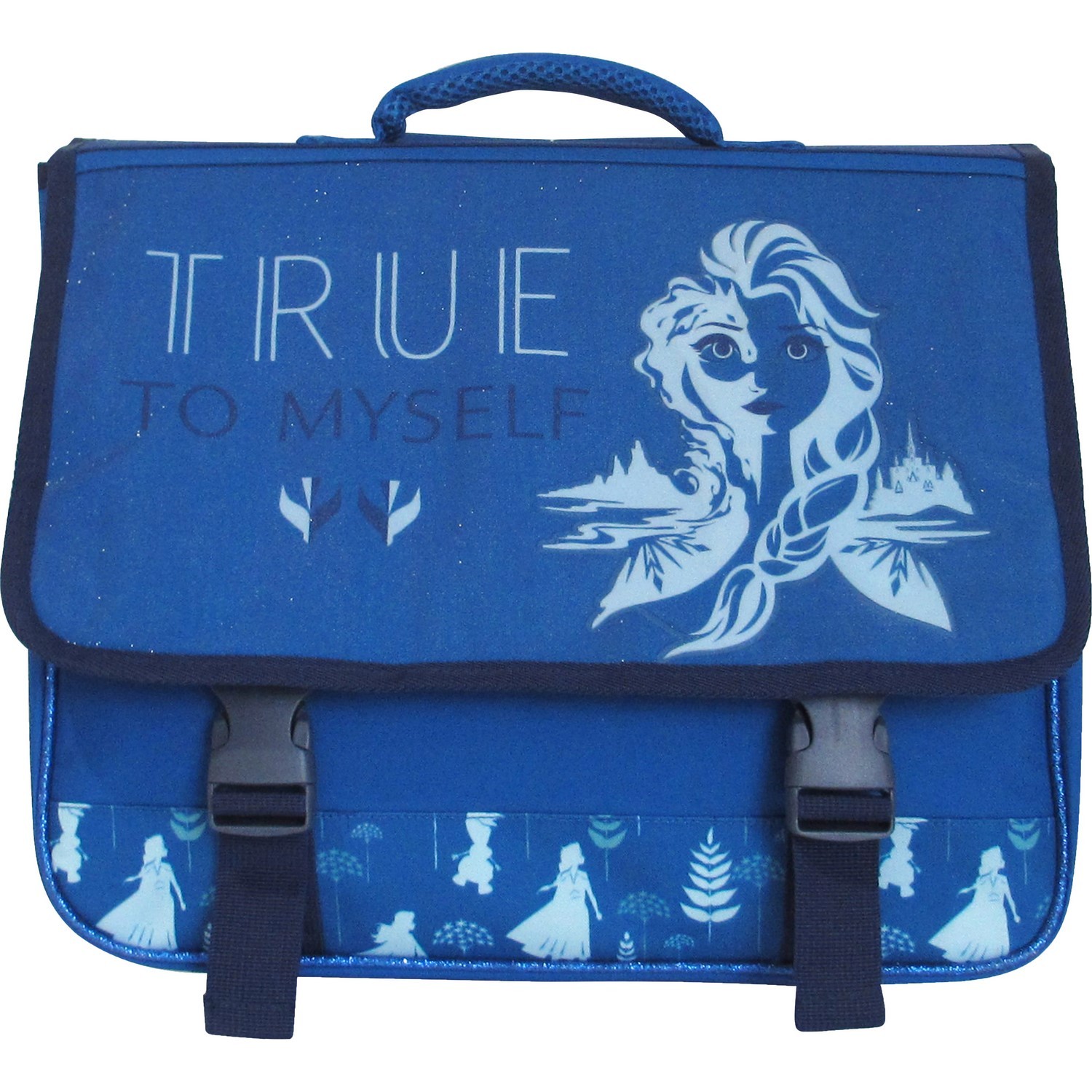 Cartable 1 compartiment noir REINE DES NEIGES