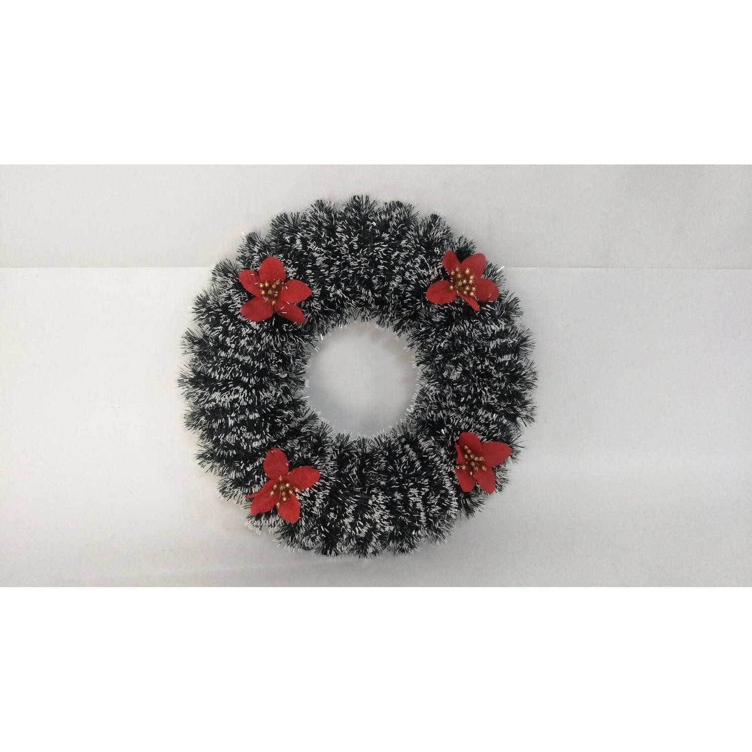 Couronne 40cm avec poinsetias  3616181856786 CARREFOUR