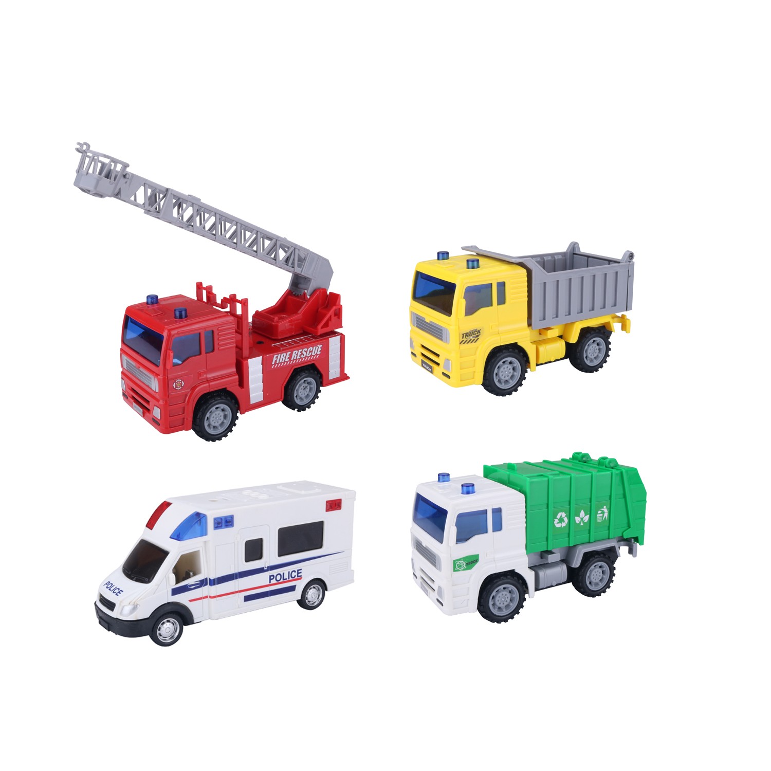 Pack de 4 véhicules à fonction SPEEDTRACK