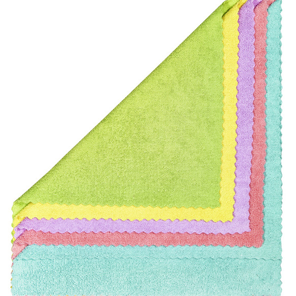 Lot De 4 Chiffons Absorbants Pour Peinture – Tissu Fibre, 30x30 Cm, Couleurs Aléatoires – Idéal école, Loisirs Créatifs