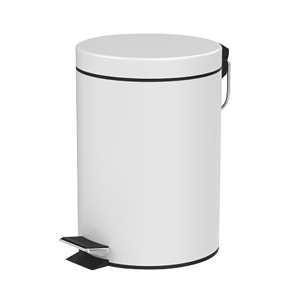 Poubelle de salle de bain blanche