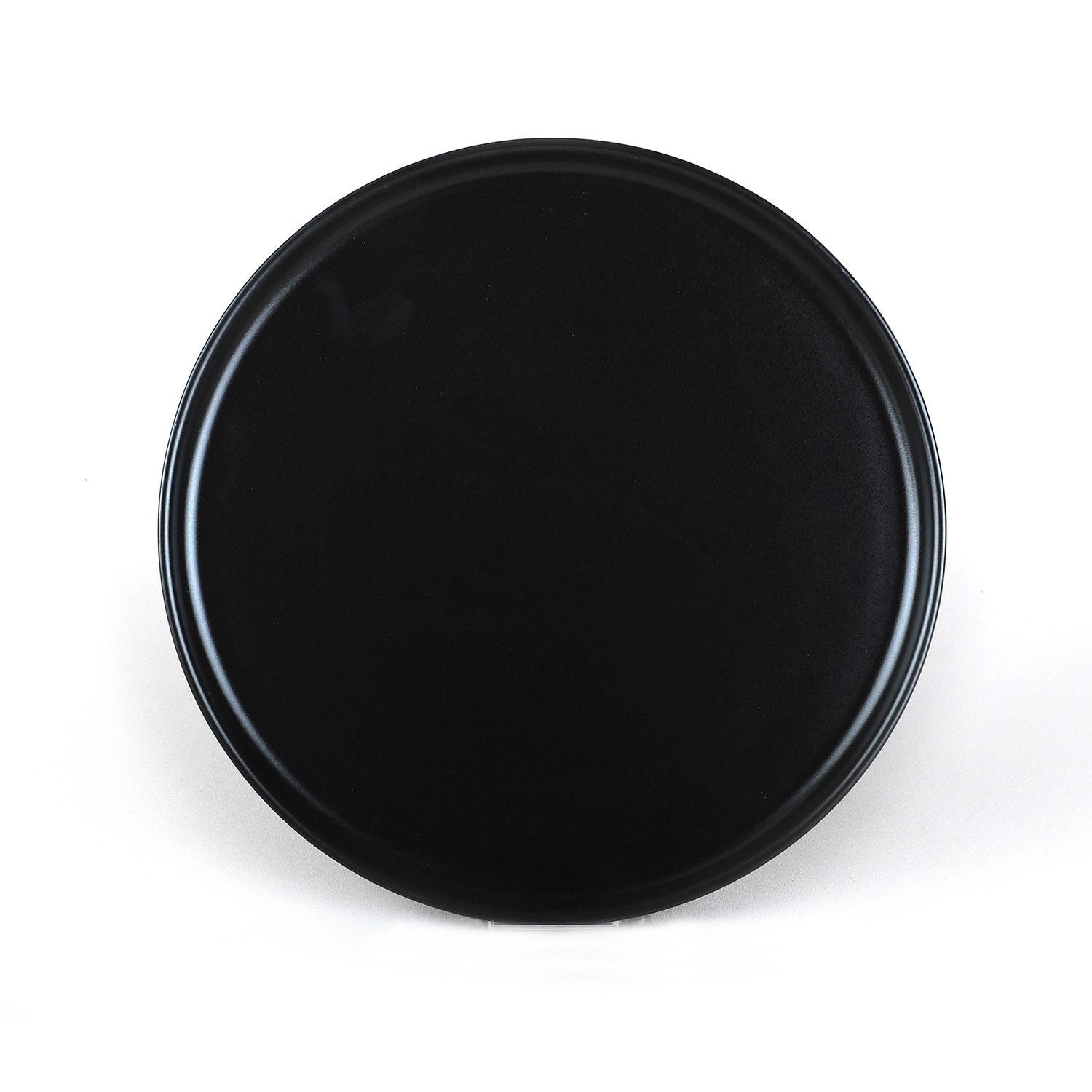 Plat de service 28 cm noir en faïence CARREFOUR...