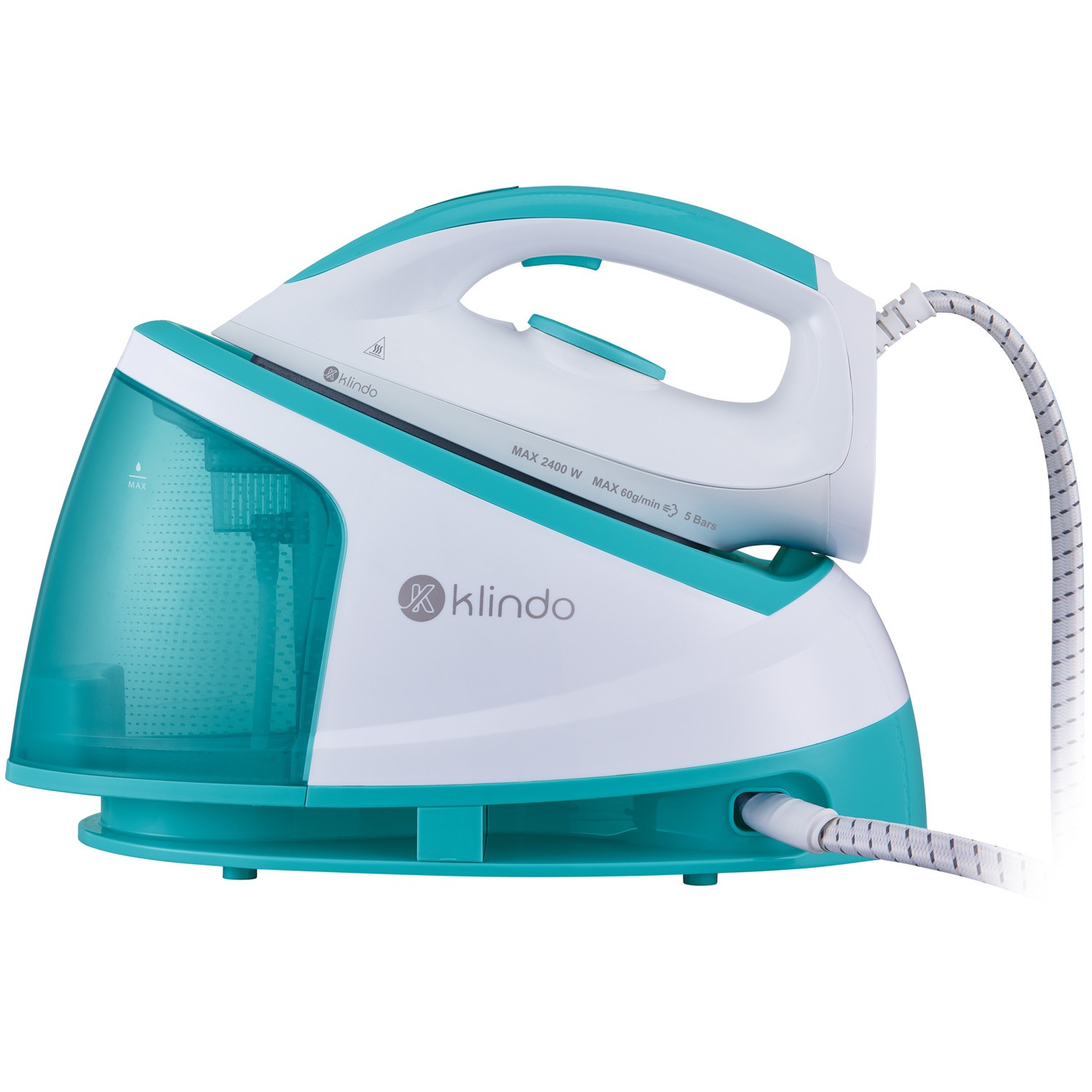 KLINDO Centrale vapeur - KSG2200-21 - Blanc/Turquoise 3616473189417 KLINDO KLINDO Centrale vapeur - KSG2200-21 - Blanc/Turquoise 3616473189417 KLINDO