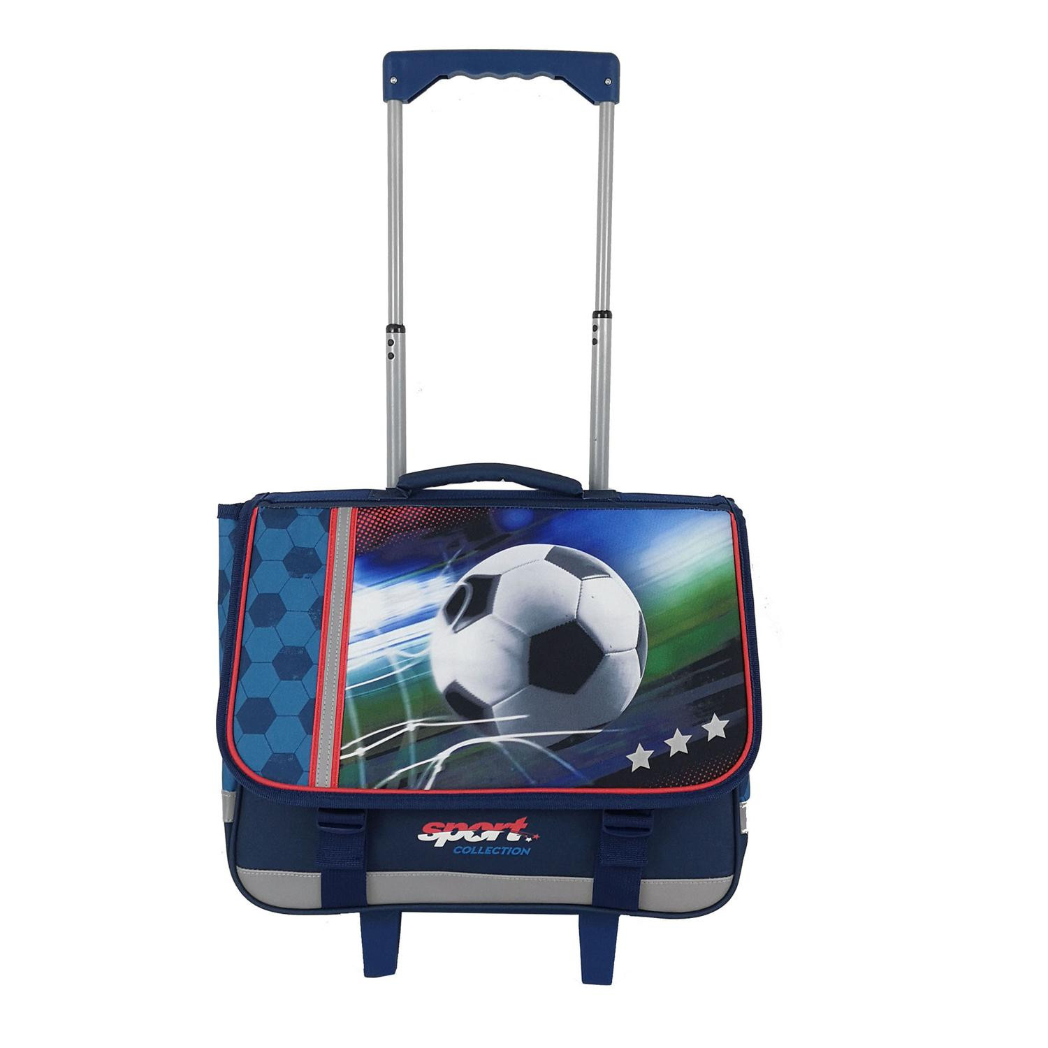 CARREFOUR Cartable à roulettes 38 cm bleu Foot CARREFOUR 3616473564023 CARREFOUR CARREFOUR Cartable à roulettes 38 cm bleu Foot CARREFOUR 3616473564023 CARREFOUR