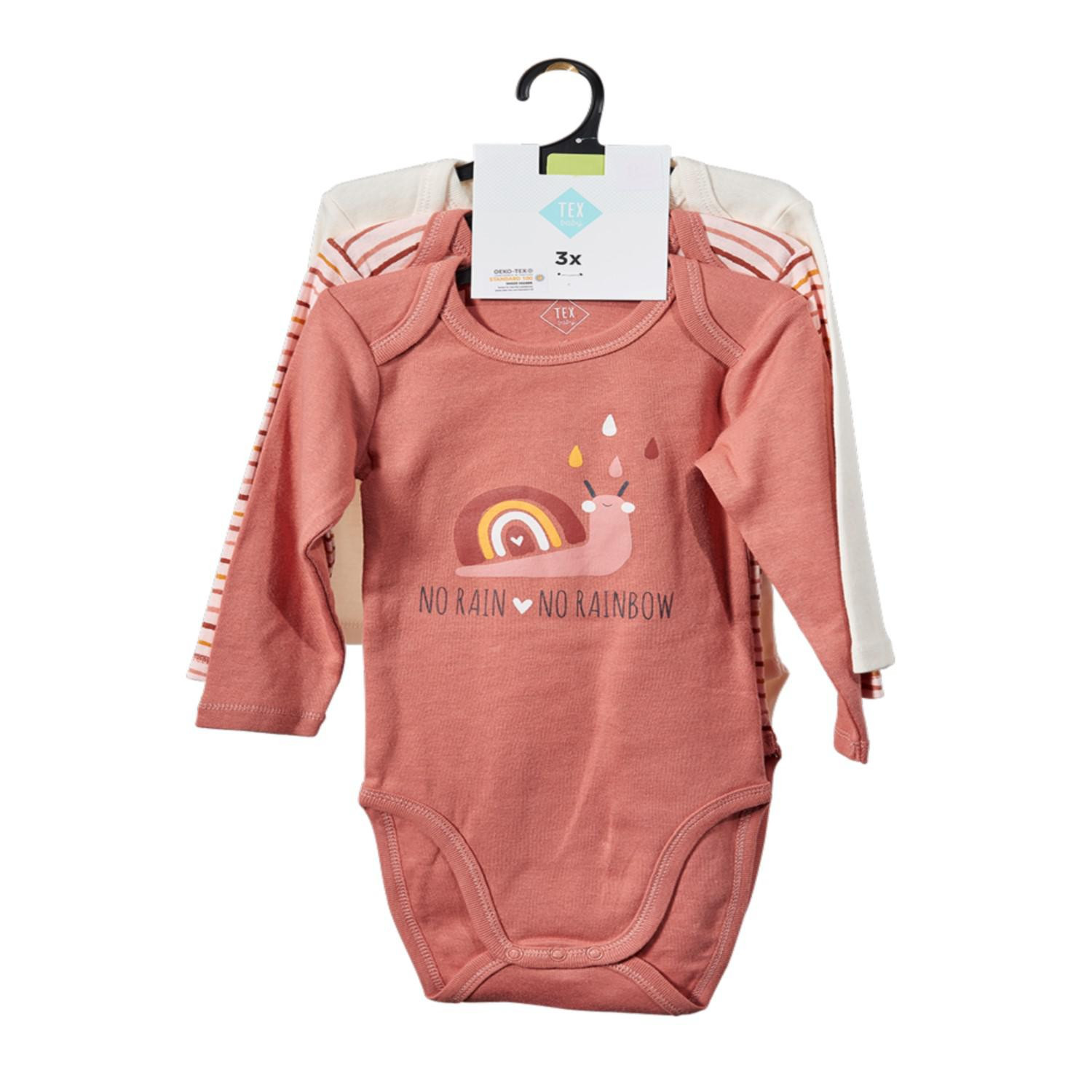 Body bébé rose manches longues 6 mois TEX BABY
