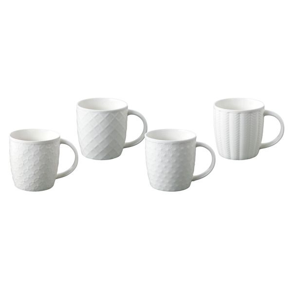 Set de 4 mugs embossés