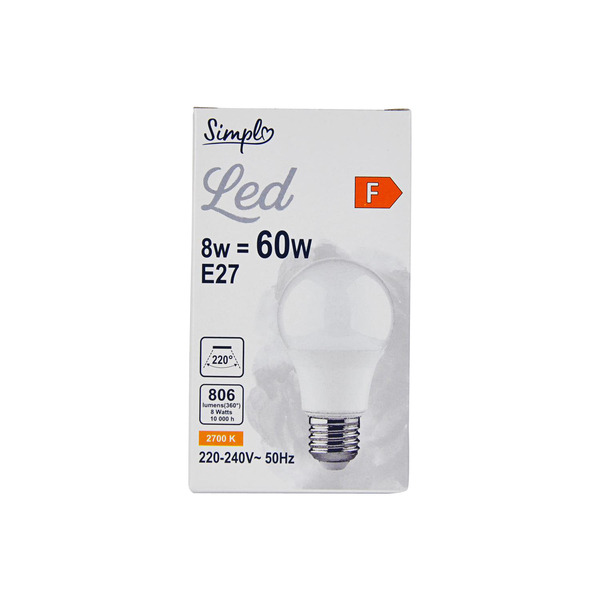 Ampoule LED Standard 60W E27 Lumière chaude