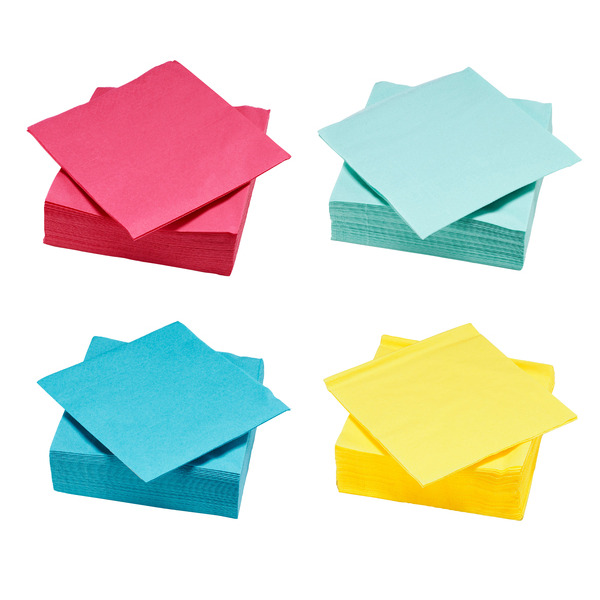 Lot de 50 serviettes couleur
