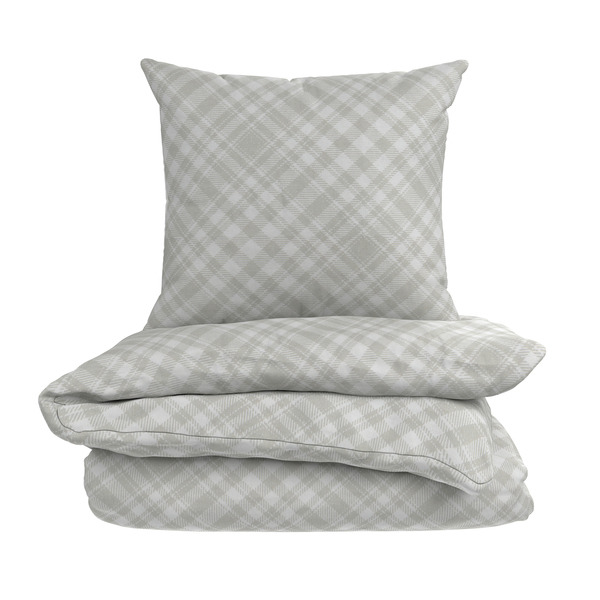 TEX HOME Parure "Grey check flanelle" code EAN 3616953017209 