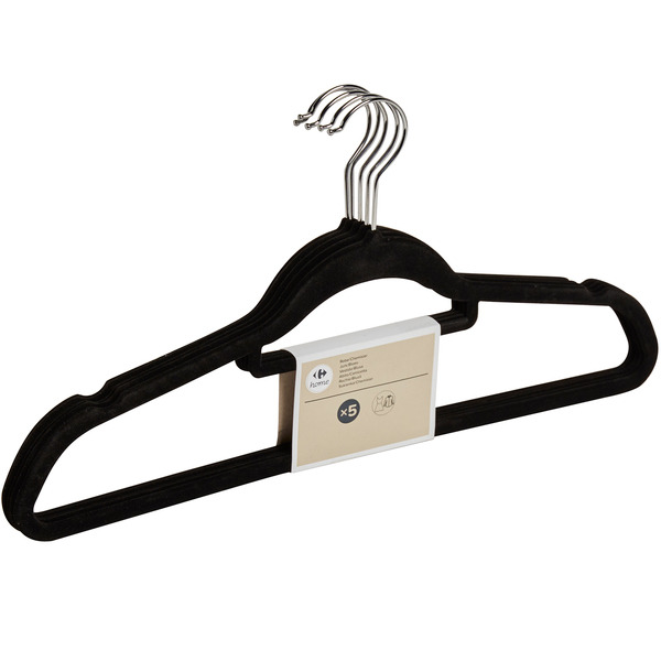 Lot de 5 cintres noirs