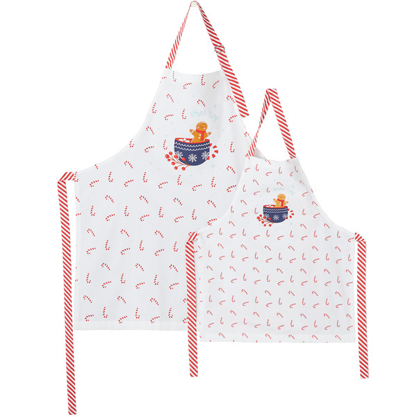 Lot de 2 tabliers enfant et adulte 