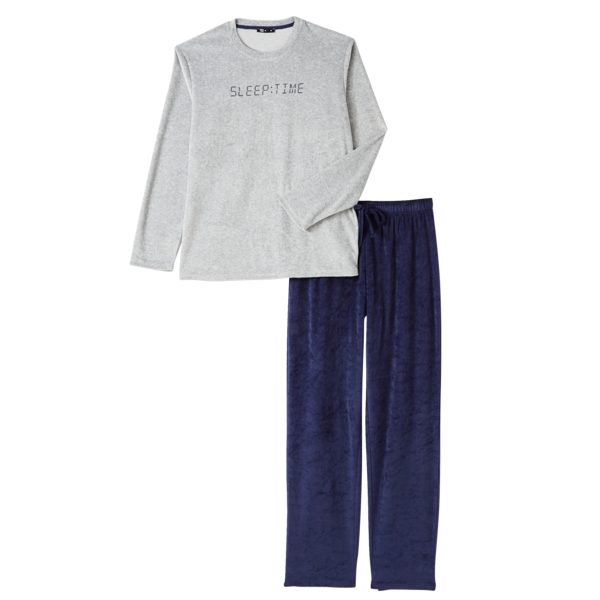 Pyjama long velours homme