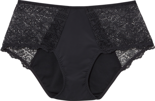 Shorty de règles en microfibre et dentelle femme