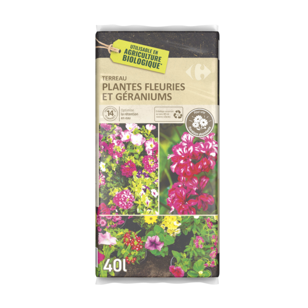 Terreau plantes fleuries 