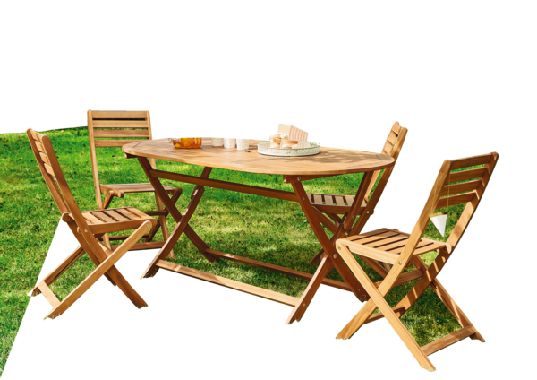  SET PLIANT 5 PIECES EN BOIS  code EAN 3617090003957 