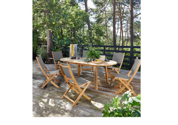  TABLE OVALE EXTENSIBLE EN TECK  code EAN 3617090004015 