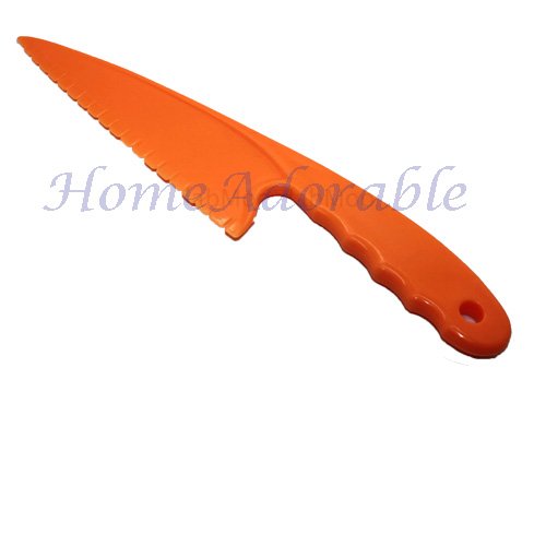 HomeAdorable Couteau à gâteau dentelée en plastique Salade de laitue Couteau à pain à tarte emporte-pièces découpe Serveur Cuisine Cuisson Outil par homeadorable Royaume-Uni Vendeur Livraison Rapide Orange 3624655082258 (3624655082258)