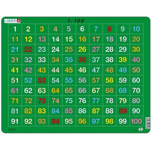 Larsen Puzzle apprendre les numéros puzzle éducatif Larsen de 1 à 100 niveau CP Enfants code EAN 3640566015307 