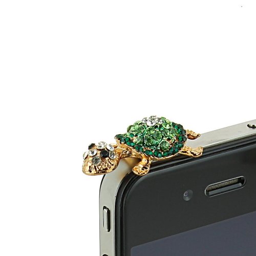 Bijoux de telephone portable TORTUE STRASS DORE...
