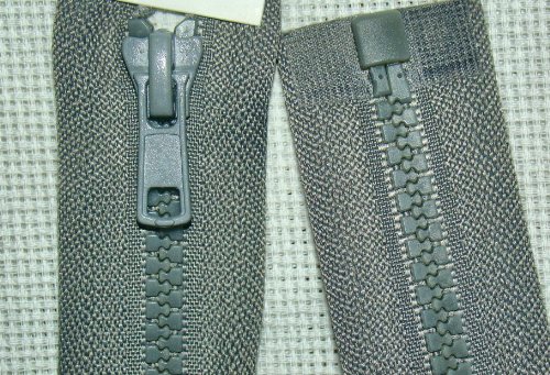 Fermeture éclair à glissière Coloris Gris Clair...