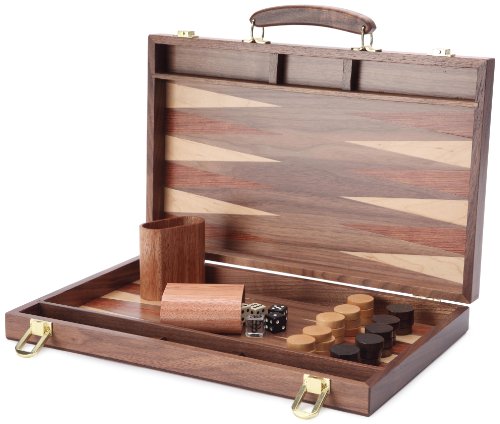- 32960 - echecs - backgammon noyer avec poignée