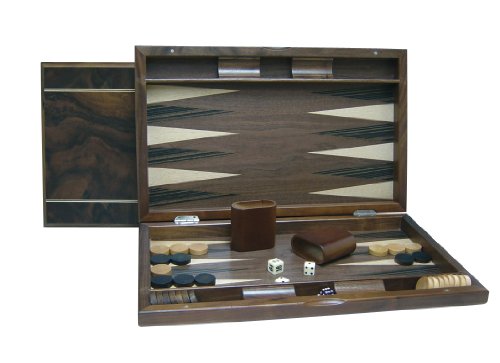 - 32965 - echecs - backgammon loupe de noyer 2 ...