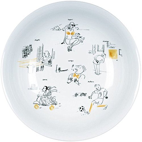 Plat creux à pâtes Pasta Porcelaine Blanc et mo...