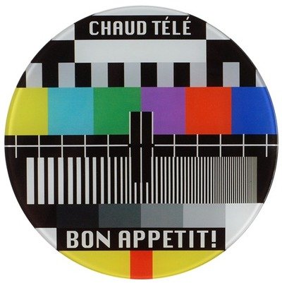 Dessous de plat mire tv noir et multicolore ver...