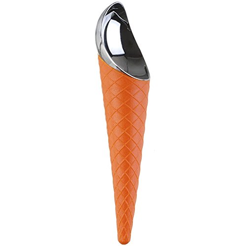 Cuillère à glace cornet orange et gris abs et a...