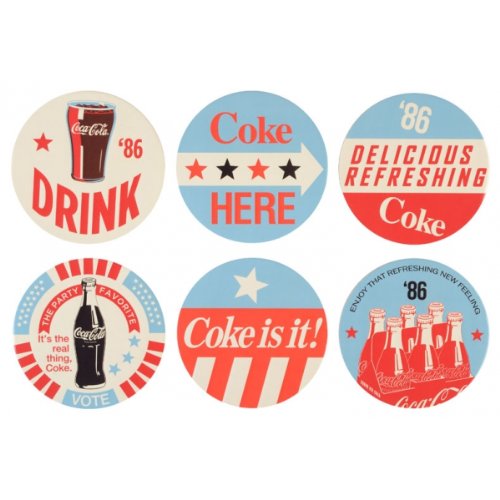 Set de 6 dessous de verres coca americana