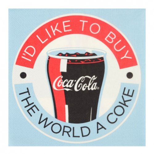 Paquet de 20 serviettes en papier coca americana