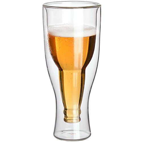 Verre à bière Double paroi Transparent Design b...