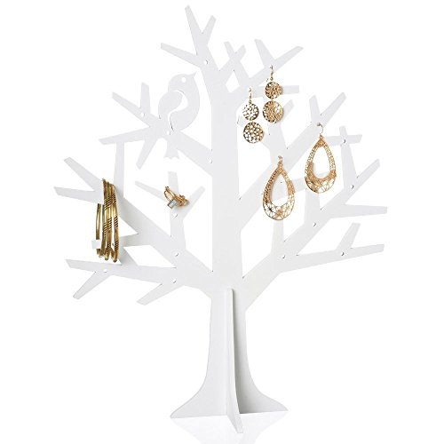 Porte Bijoux Arbre Blanc- bois