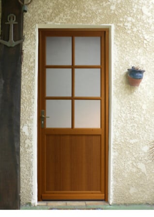 GD MENUISERIES Porte De Service En Bois   Vitre...