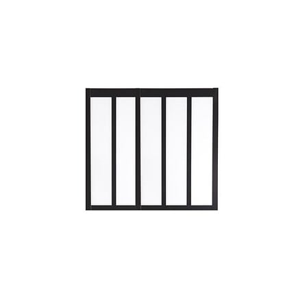 GD MENUISERIES Verriere Bois Mdf Noir 5 Vitrage...