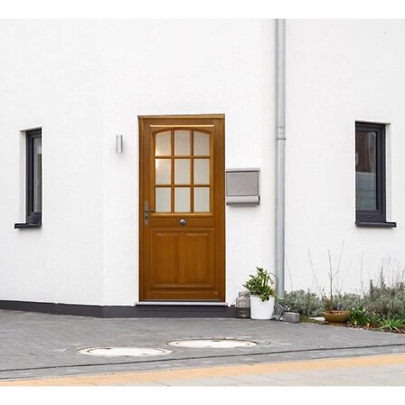 GD MENUISERIES Porte D' Entree Bois Exo Vitree ...