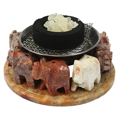 Brule-encens pierre 8 elephants - lot de 2