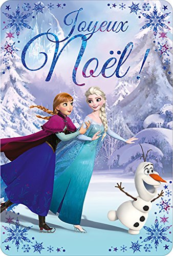 Carte postale avec marque-page motif disney fro...