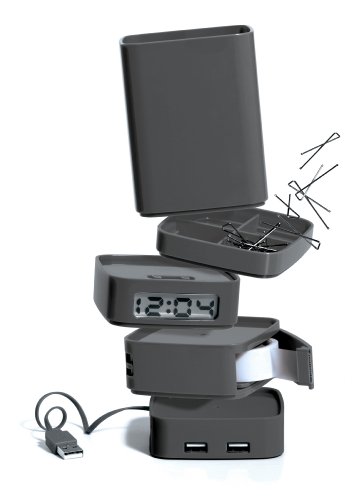 Ld110g4 mini totem abs gris mat 18,6 x 8 x 8 cm