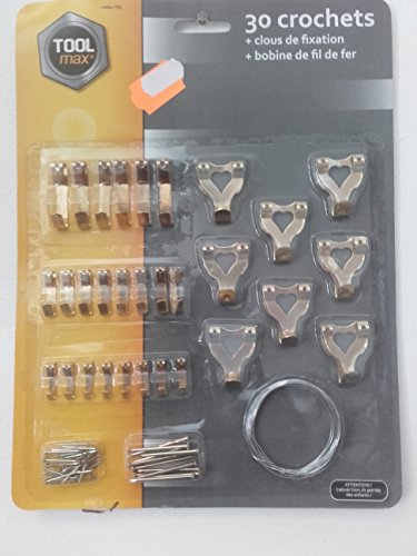 CROCHETS +CLOUS DE FIXATION + BOBINE DE FIL DE FER