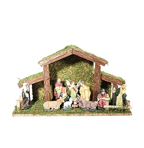 Crèche de Noël avec 11 santons en céramique