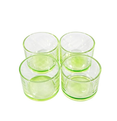 Set de 4 verrines en verre 6.8cm - JAUNE OR
