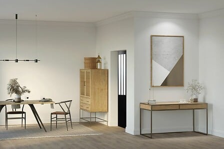 GD MENUISERIES Bloc Porte Atelier Noir Vitrage ...