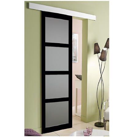 GD MENUISERIES Porte Coulissante Vitree En Enro...