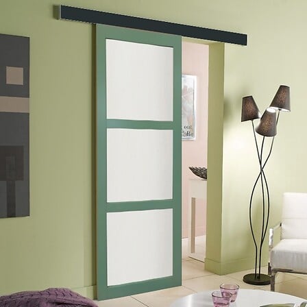 GD MENUISERIES Porte Coulissante En Enrobe Vert...