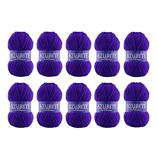 - 10 pelotes de laine à tricoter distrifil azur...